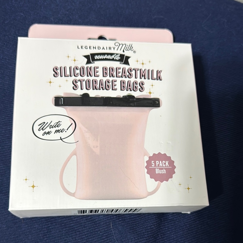 Silicone Breastmilk Storage Bags - Pink